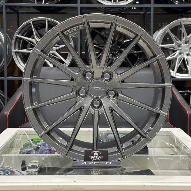 ARCEO LİSBON 19 İNÇ 5X112 ANTRASİT GİLDED GLOSSY ÖN/ARKA JANT MODELİ (4ADET) YENİ!