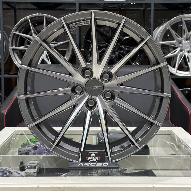 ARCEO LİSBON 19 İNÇ 5X112 ANTRASİT GİLDED DİAMOND ÖN/ARKA JANT MODELİ (4ADET) YENİ!