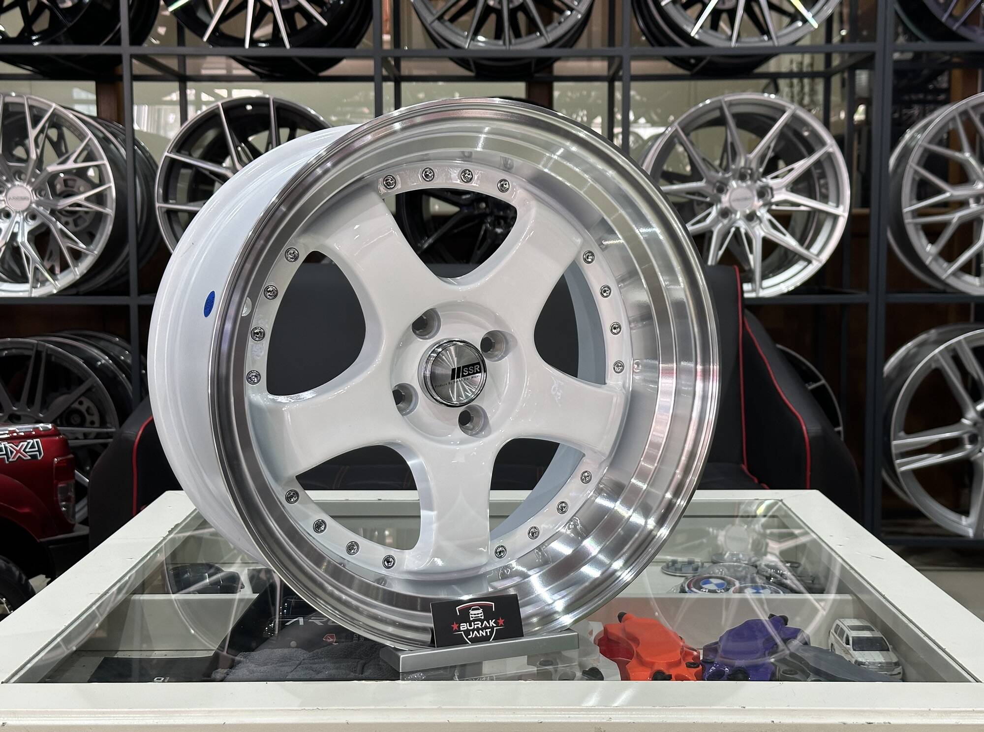 17 İNÇ 4X100 SSR LİP POLİSH WHİTE BEYAZ ÖN ARKA JANT MODELİ (4ADET) - Görsel 2