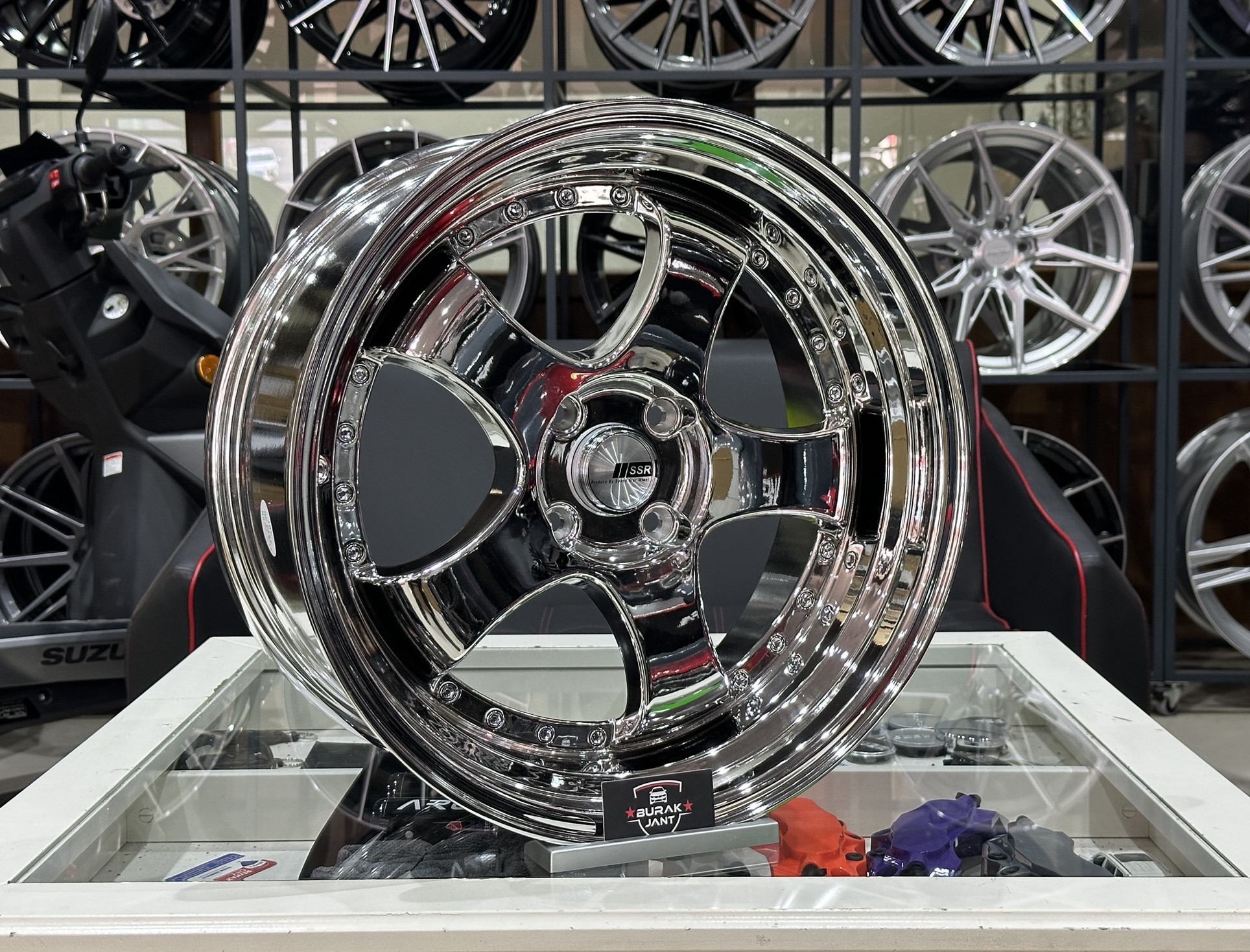 17 İNÇ 4X100 SSR CHROME ÖN ARKA KROM JANT MODELİ (4ADET) - Görsel 2