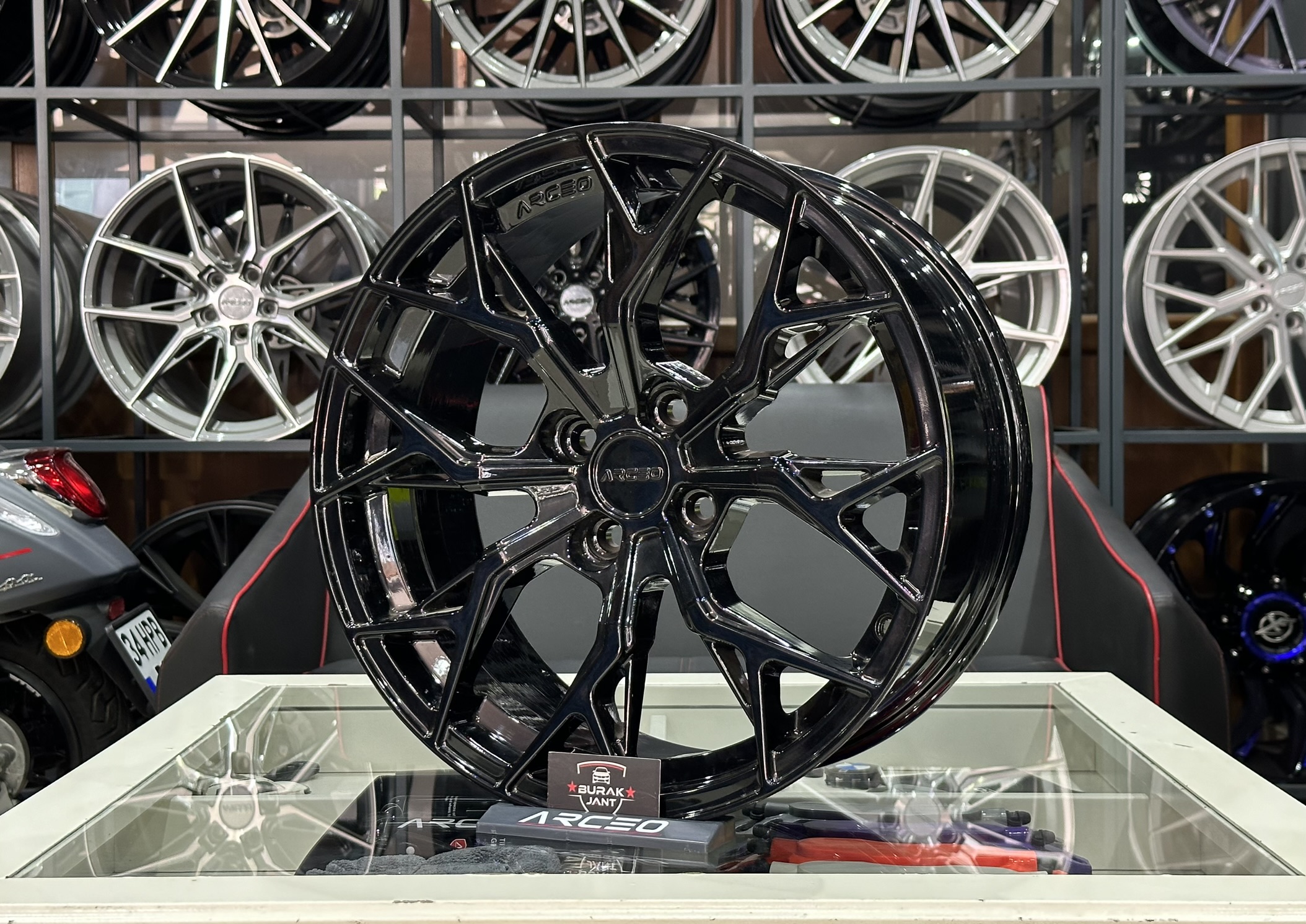 ARCEO ROMA 17 İNÇ 4X100 GLOSSY BLACK M01 JANT MODELİ (4ADET) - Görsel 3
