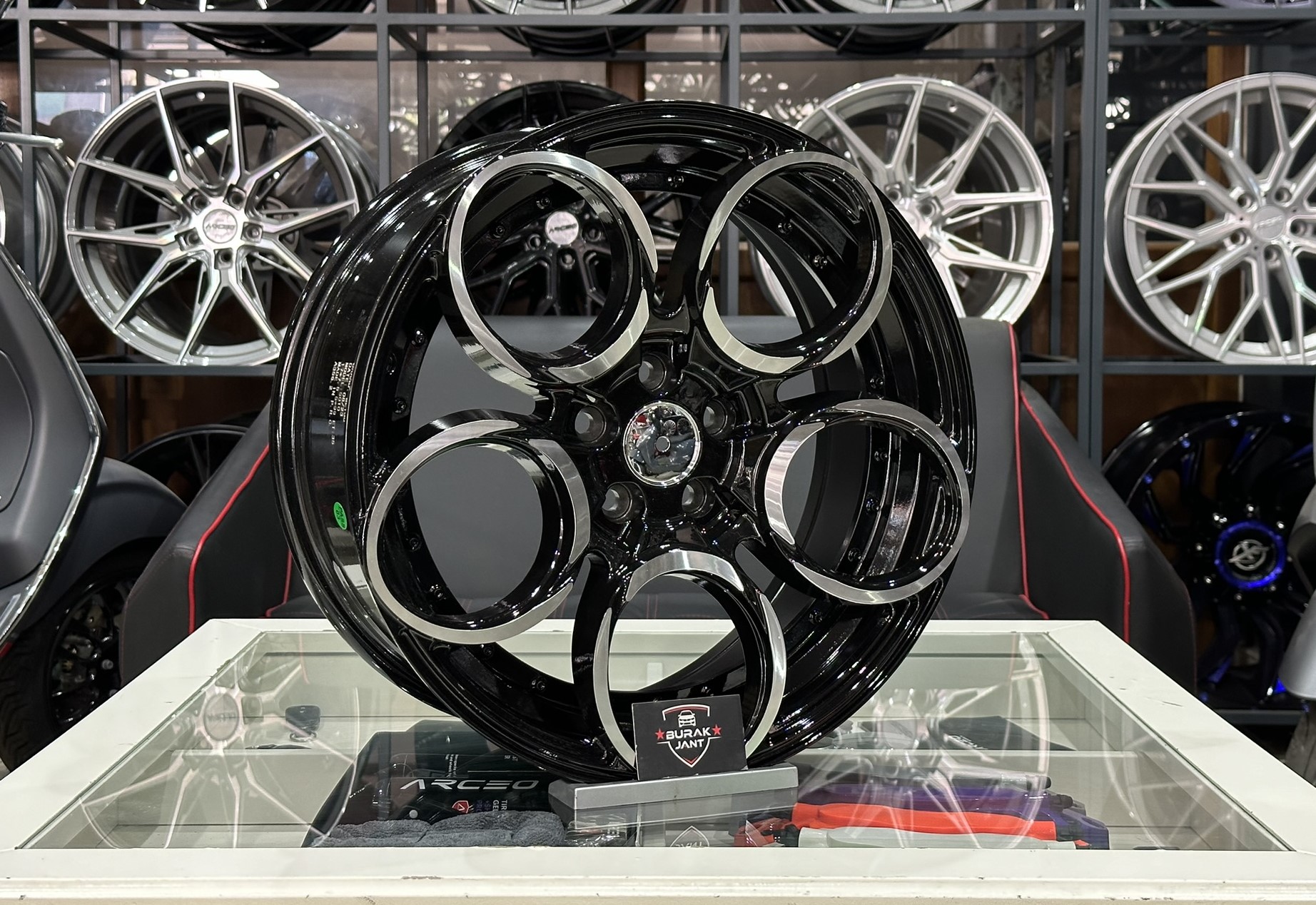 17 İNÇ 5X98 / 5X100 ALFA ROMEO FİAT RAD48 BLACK DİAMOND JANT MODELİ (4ADET) - Görsel 2