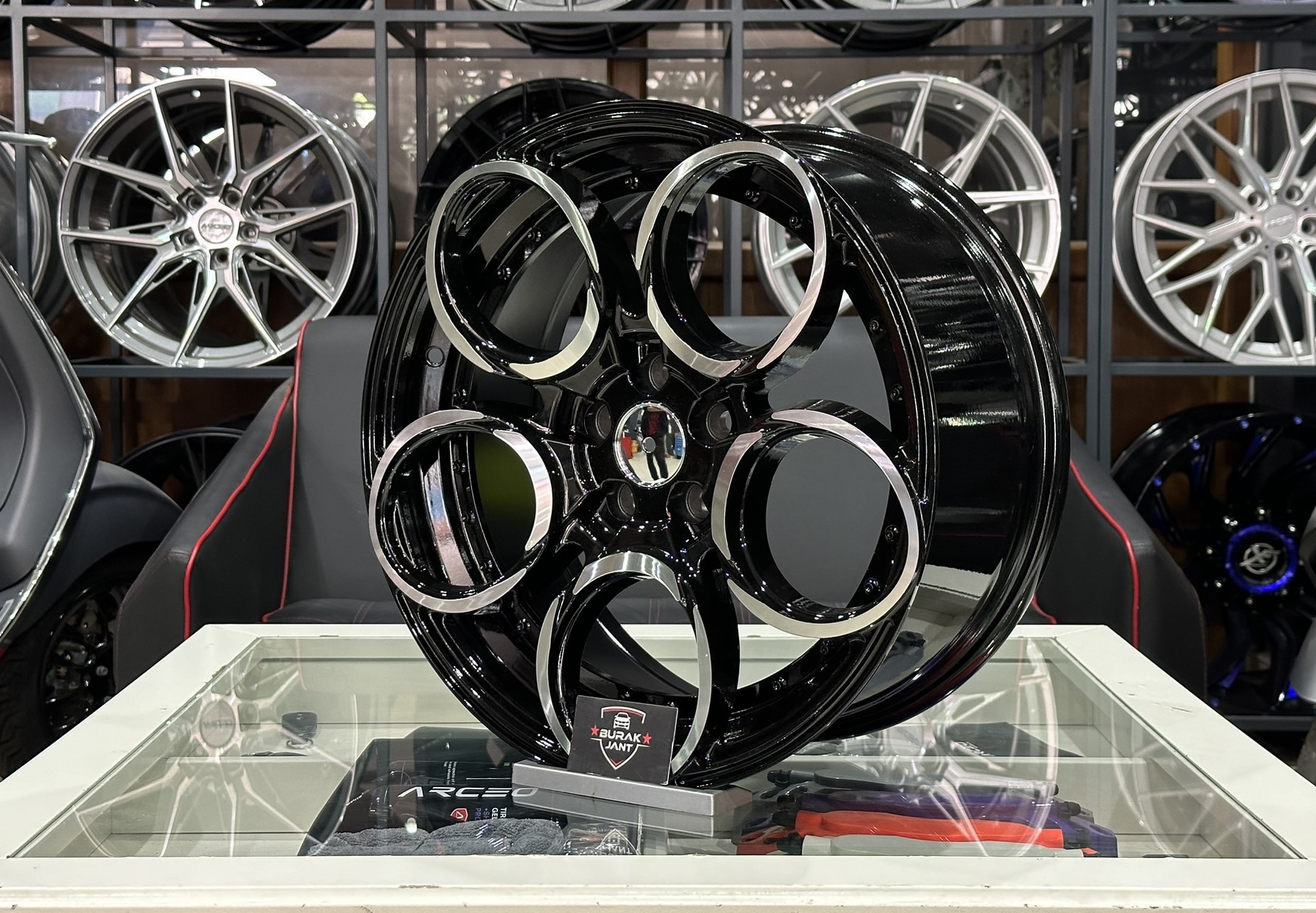 17 İNÇ 5X98 / 5X100 ALFA ROMEO FİAT RAD48 BLACK DİAMOND JANT MODELİ (4ADET) - Görsel 3