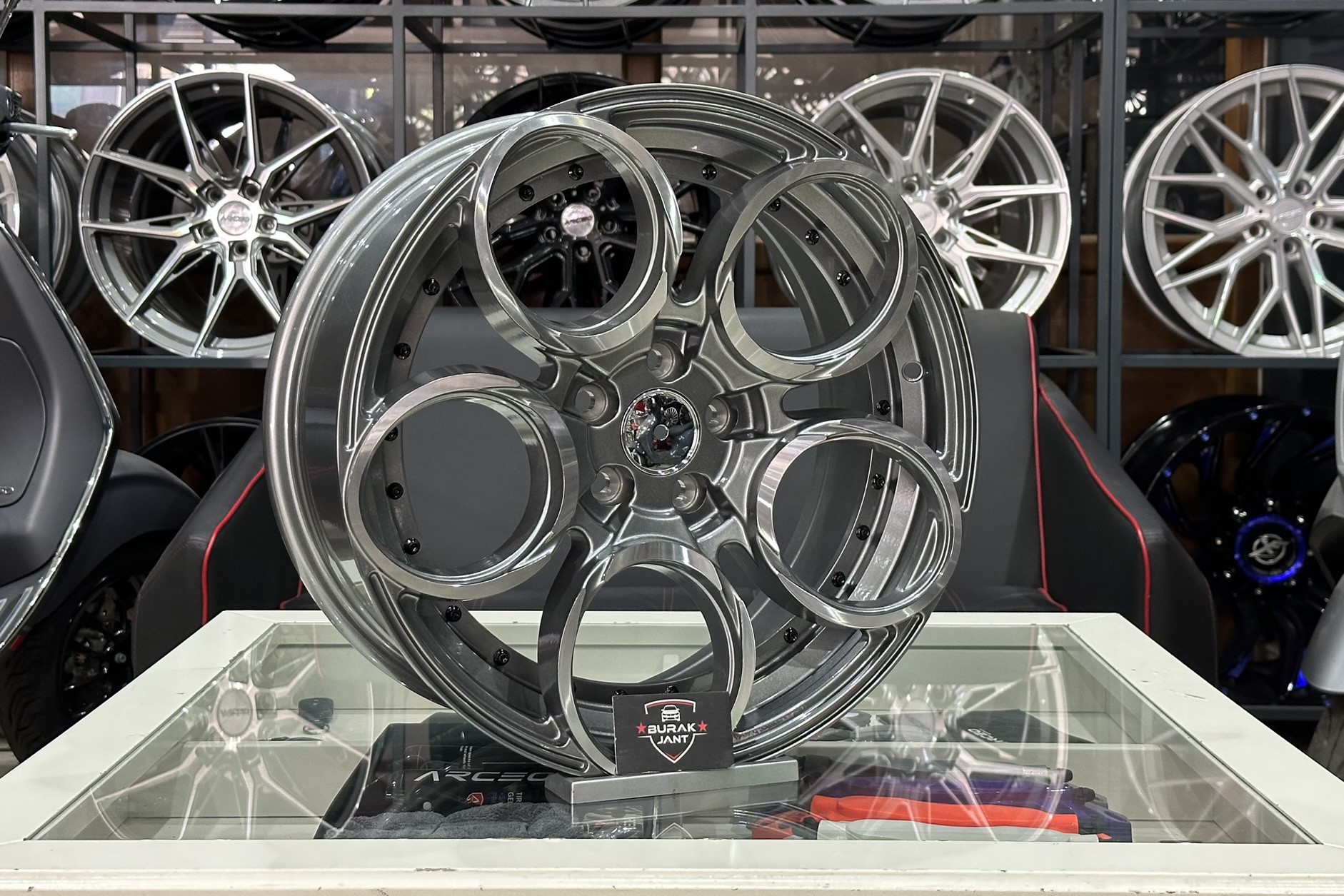 17 İNÇ 5X98 / 5X100 ALFA ROMEO FİAT RAD48 GRİ DİAMOND JANT MODELİ (4ADET) - Görsel 2