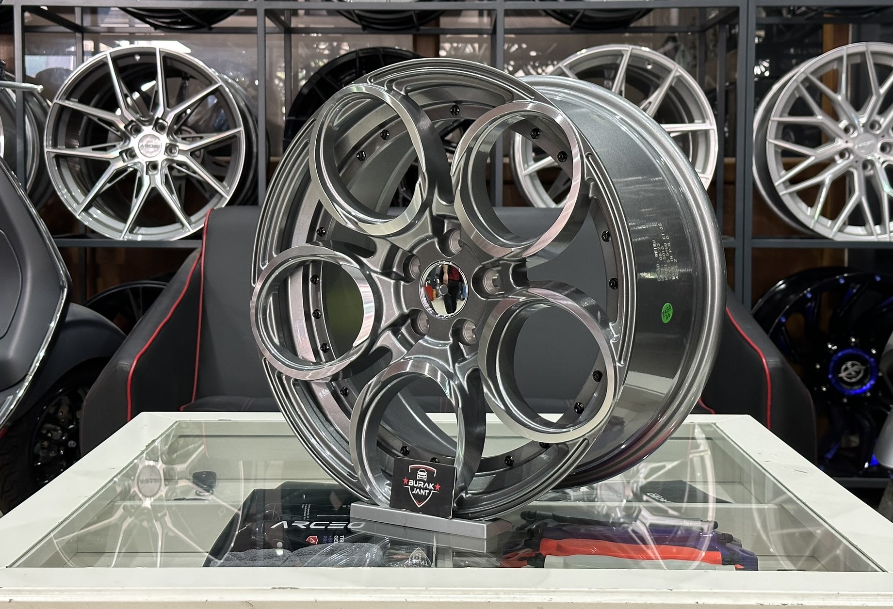 17 İNÇ 5X98 / 5X100 ALFA ROMEO FİAT RAD48 GRİ DİAMOND JANT MODELİ (4ADET) - Görsel 3