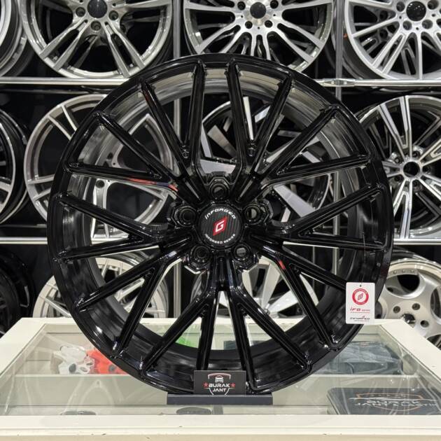 20 İNÇ 5X112 ORJİNAL İNFORGED İFG57 PİANO BLACK ÖN ARKA JANT MODELİ (4ADET)