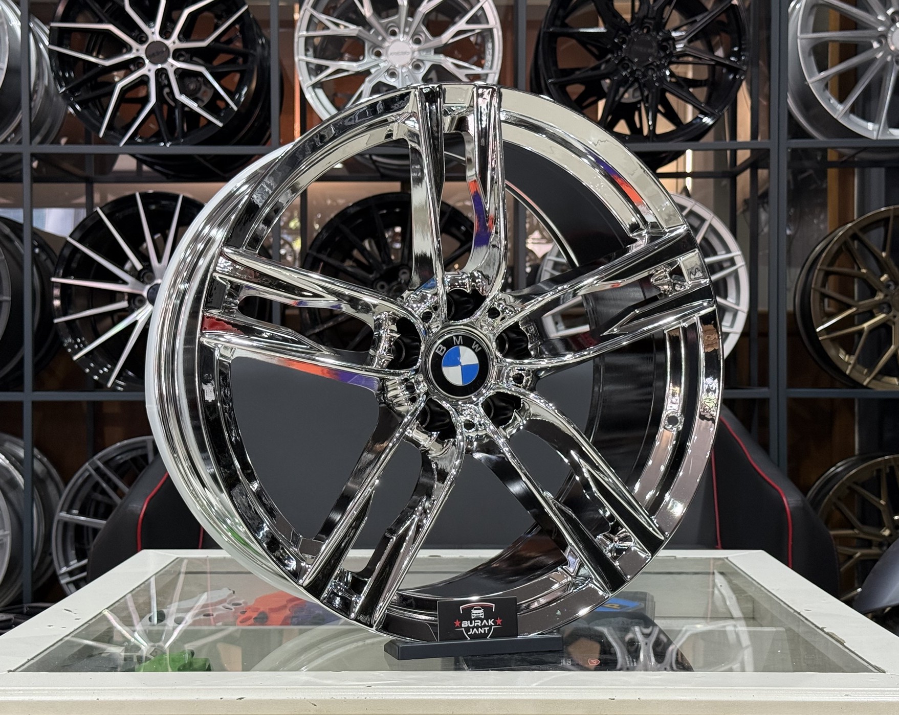 20 İNÇ 5X120 BMW ÖN/ARKA M6 DIŞA DÖNÜK KROM JANT MODELİ (4ADET) - Görsel 2