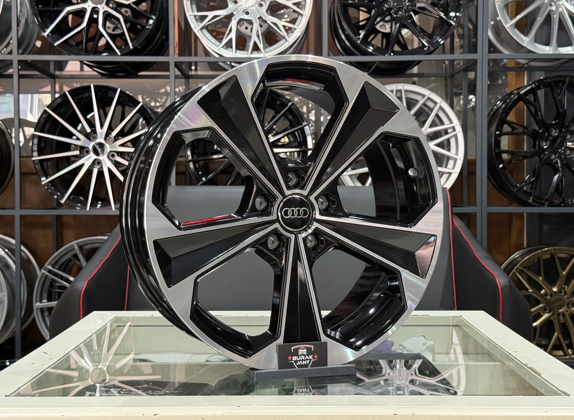 18 İNÇ 5X112 AUDİ A3 A4 A5 A6 BLACK DİAMOND JANT MODELİ (4ADET) - Görsel 2
