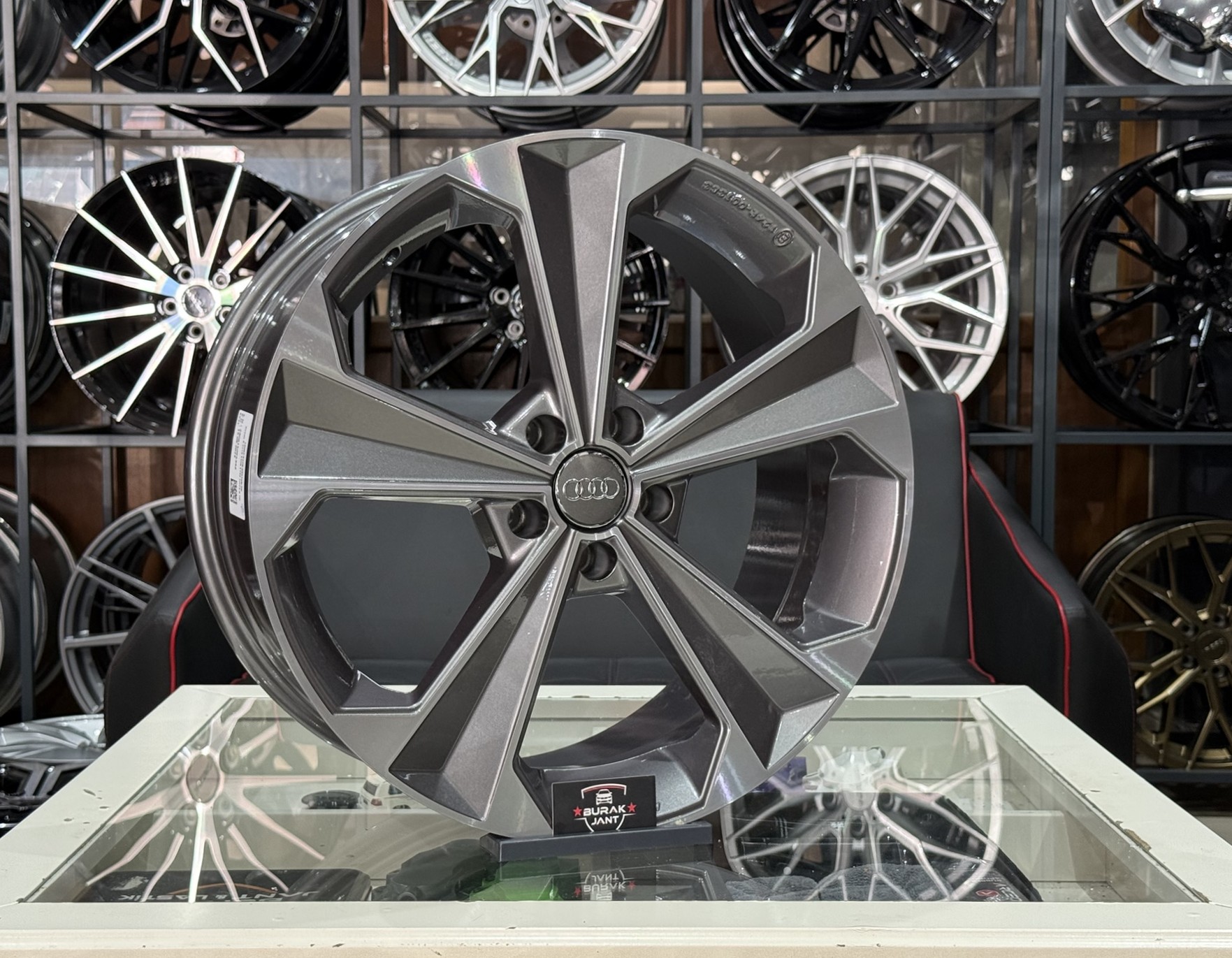 18 İNÇ 5X112 AUDİ A3 A4 A5 A6 TİTAN DİAMOND JANT MODELİ (4ADET) - Görsel 2