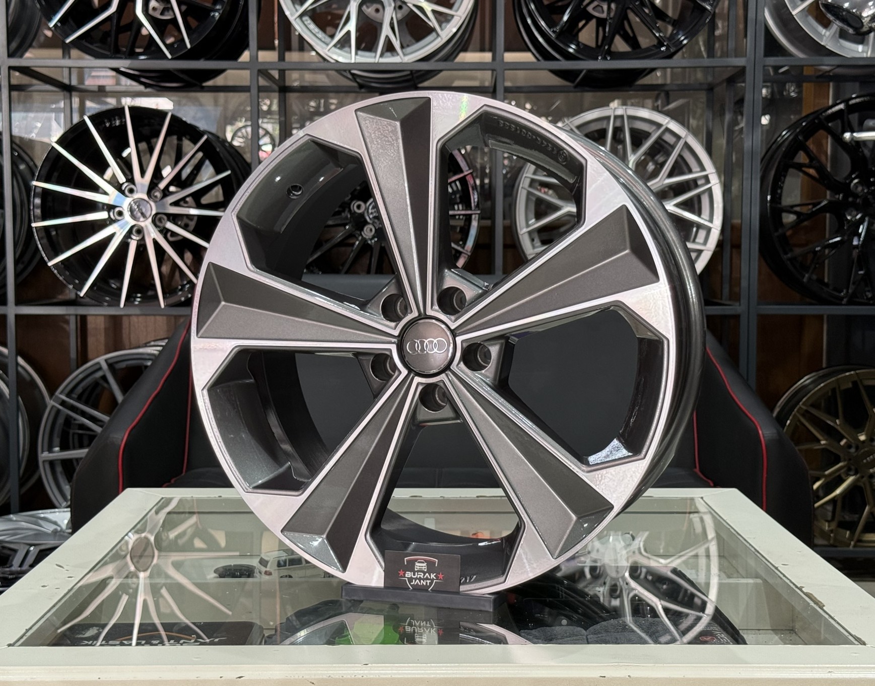18 İNÇ 5X112 AUDİ A3 A4 A5 A6 TİTAN DİAMOND JANT MODELİ (4ADET) - Görsel 3