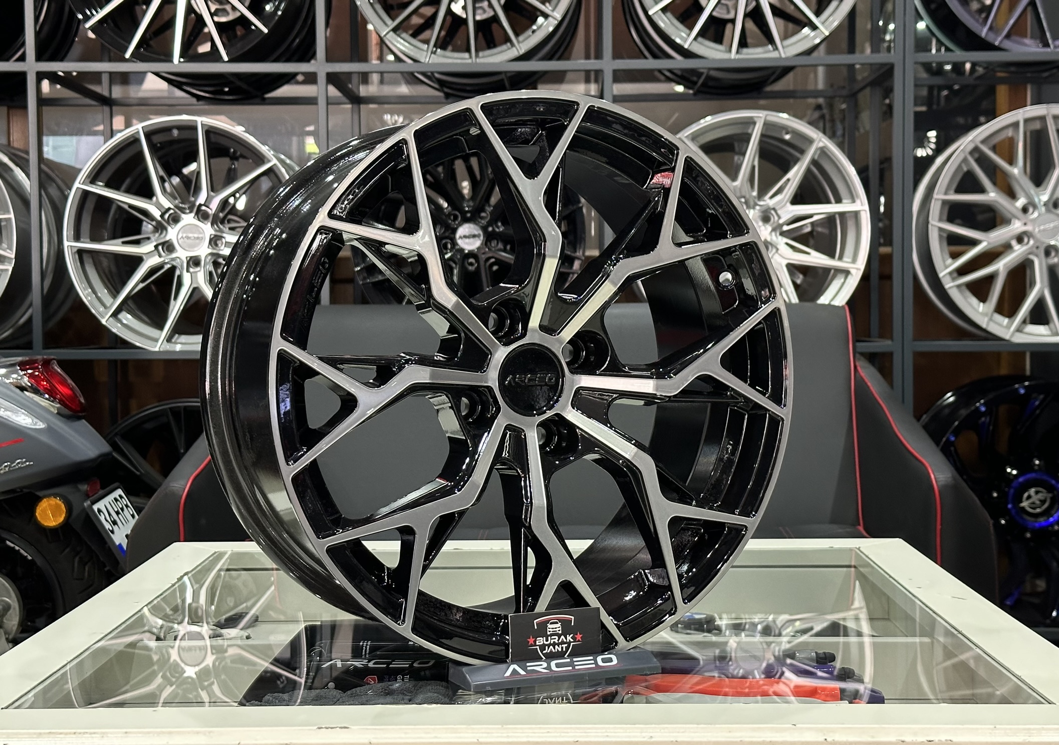 17 İNÇ 4X108 ET:35 ARCEO ROMA BLACK DİAMOND FORD FİESTA COURİER UYUMLU JANT MODELİ (4ADET) - Görsel 2