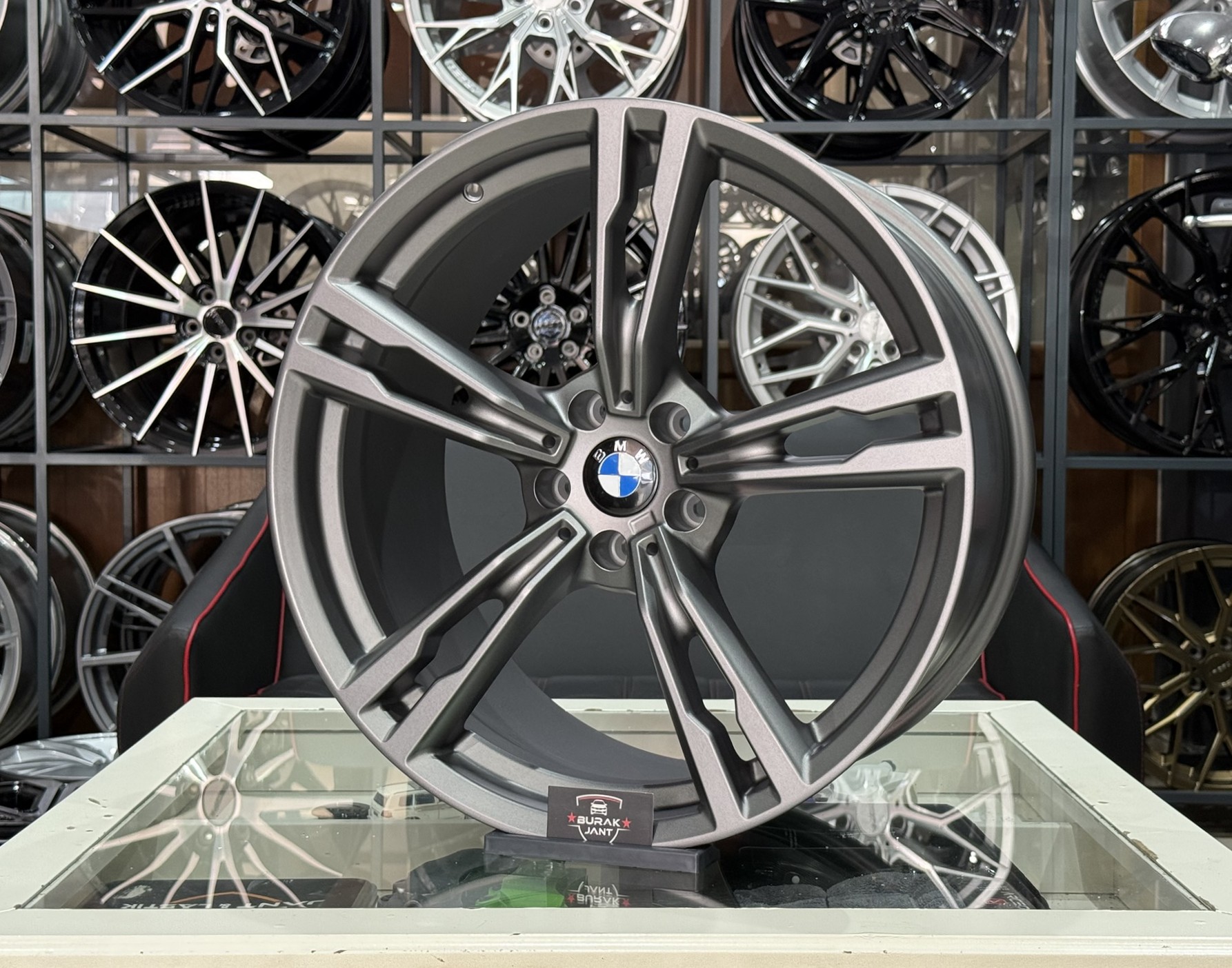 20 İNÇ 5X112 BMW G11 G12 G70 G30 UYUMLU MATT TİTAN ÖN/ARKA JANT MODELİ (4ADET) - Görsel 3
