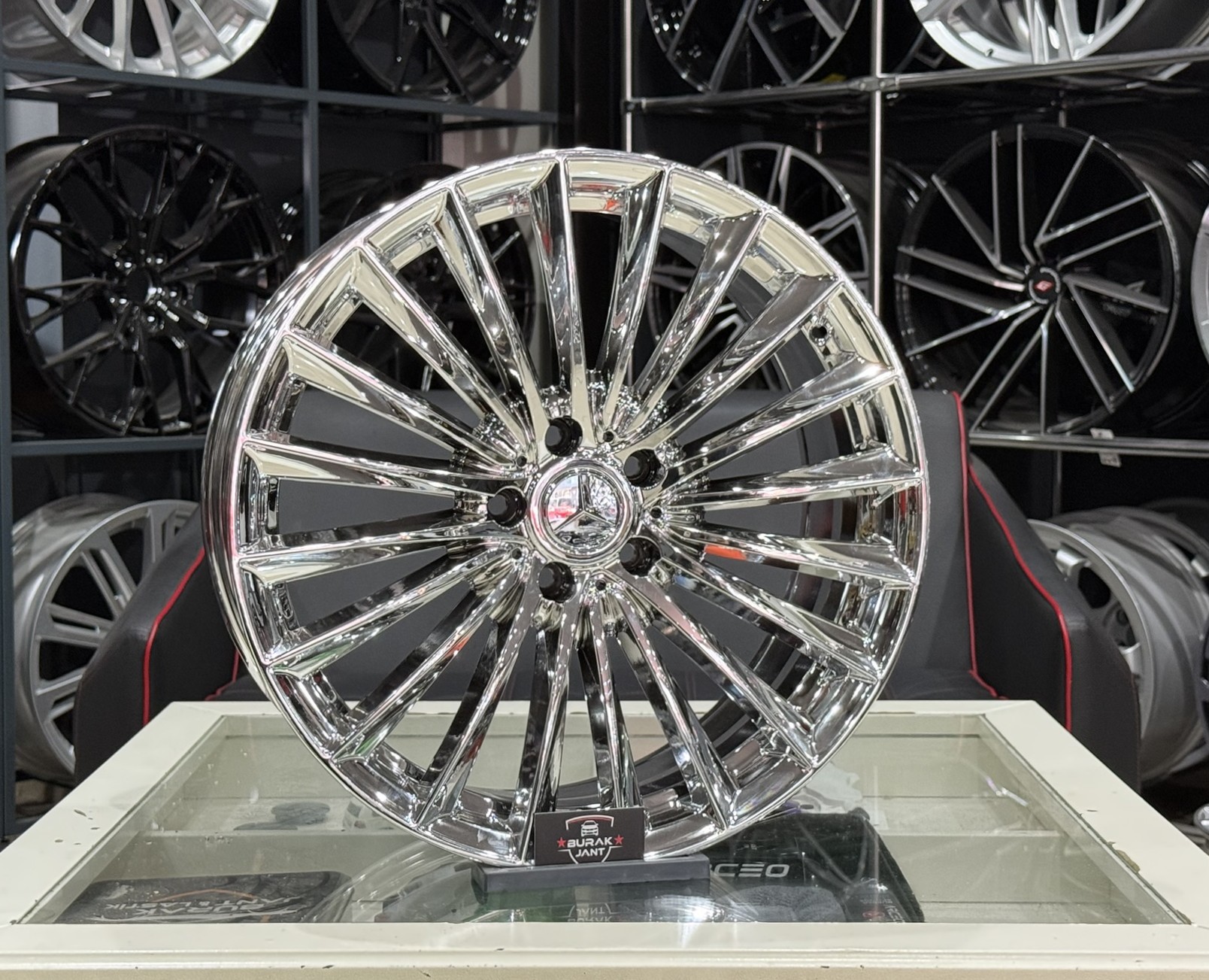 19 İNÇ 5X112 MERCEDES ÖN/ARKA C VE E SERİSİ UYUMLU KROM JANT MODELİ (4ADET) - Görsel 2