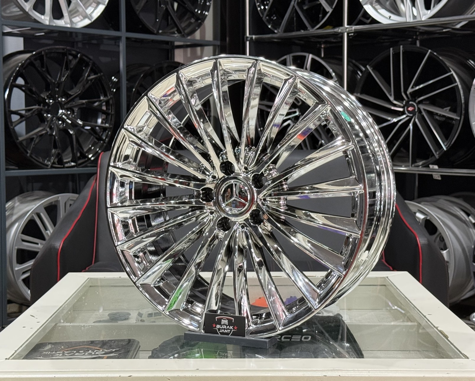 19 İNÇ 5X112 MERCEDES ÖN/ARKA C VE E SERİSİ UYUMLU KROM JANT MODELİ (4ADET) - Görsel 3