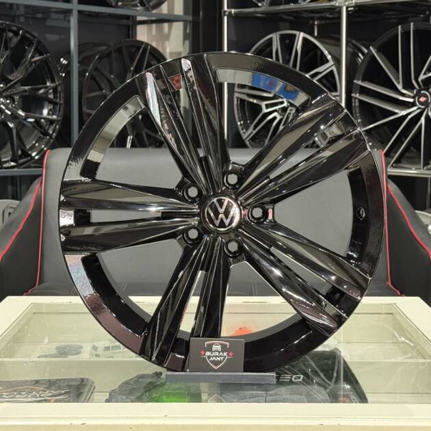 18 İNÇ 5X112 VW GOLF JETTA CADDY PASSAT T-ROC SEBRİNG PİANO BLACK JANT MODELİ (4ADET)