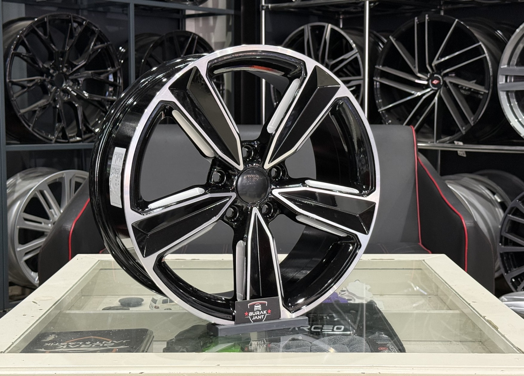 17 İNÇ 5X100 VW SKODA SEAT FİAT BABAYAGA BLACK DİAMOND JANT MODELİ (4ADET) - Görsel 2
