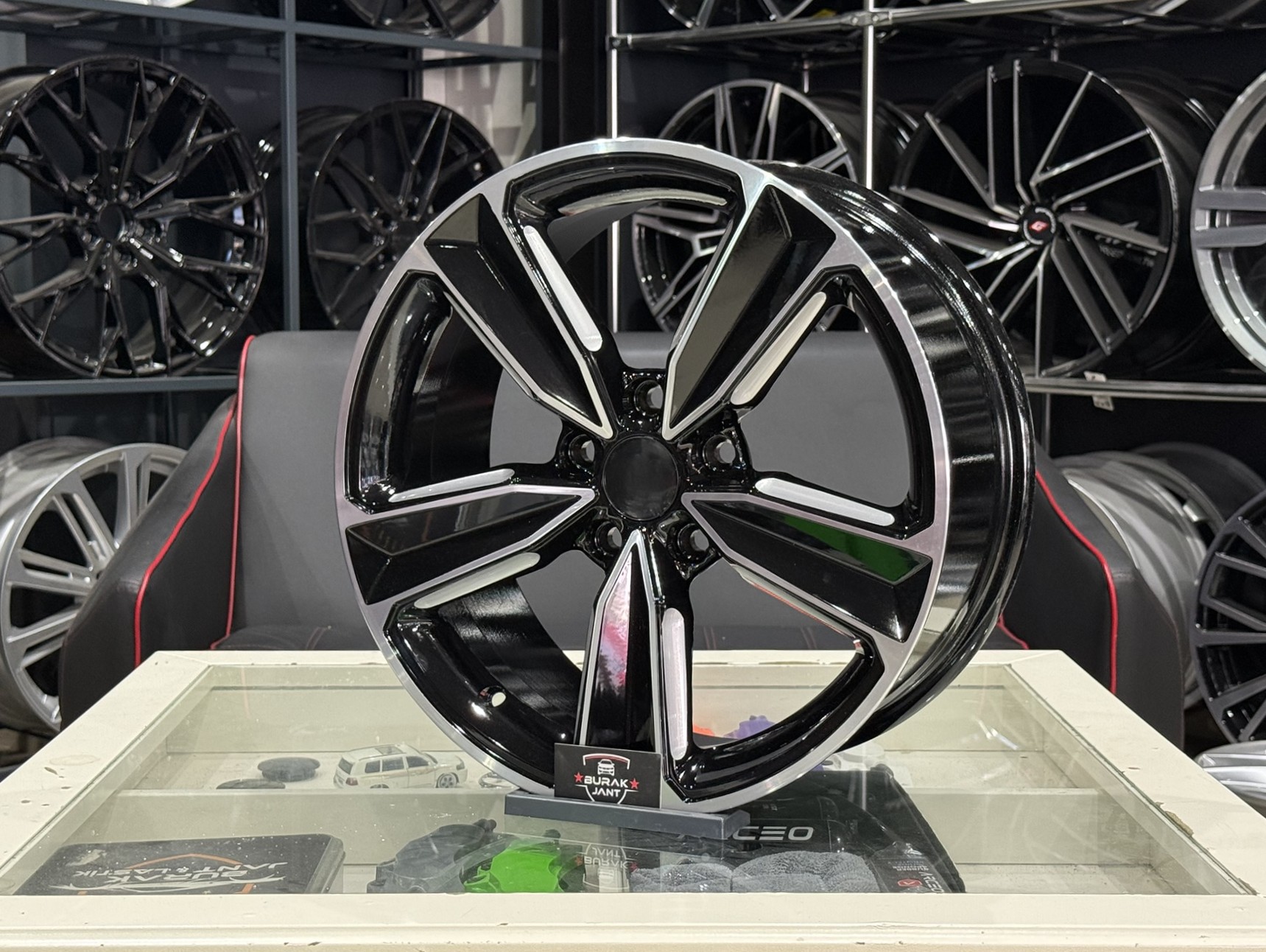 17 İNÇ 5X100 VW SKODA SEAT FİAT BABAYAGA BLACK DİAMOND JANT MODELİ (4ADET) - Görsel 3