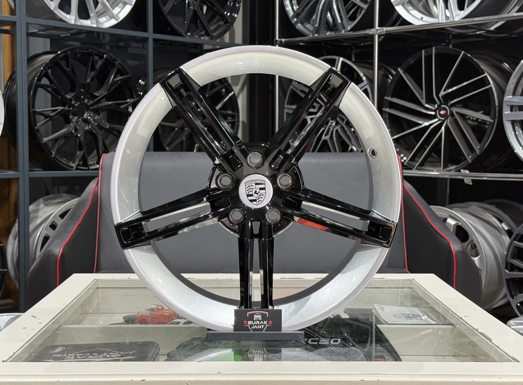 18 İNÇ 5X112 VW SEAT SKODA AUDİ UYUMLU PORSCHE TAYCAN SİLVER BLACK JANT MODELİ (4ADET)