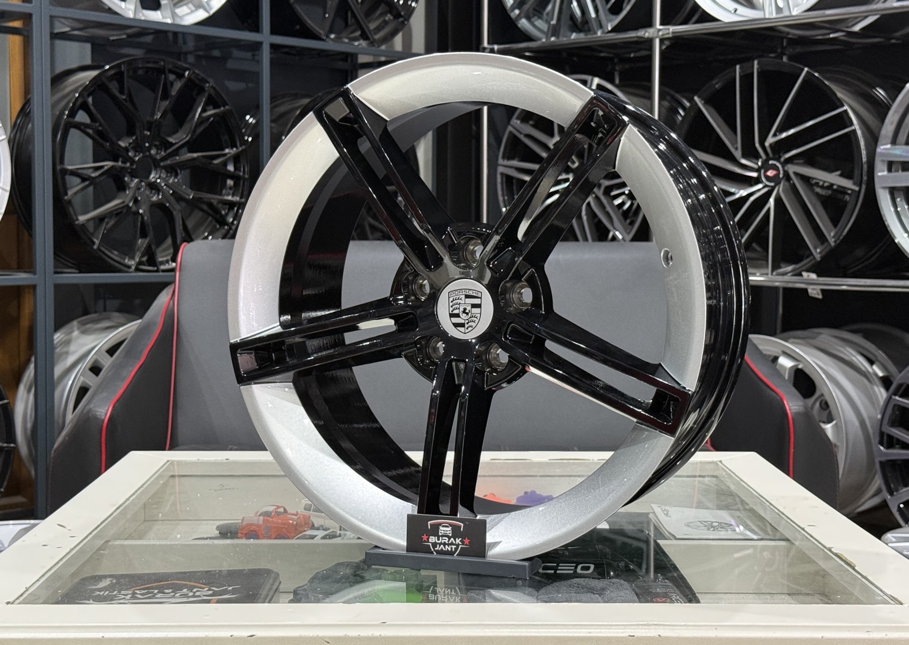 18 İNÇ 5X112 VW SEAT SKODA AUDİ UYUMLU PORSCHE TAYCAN SİLVER BLACK JANT MODELİ (4ADET) - Görsel 3