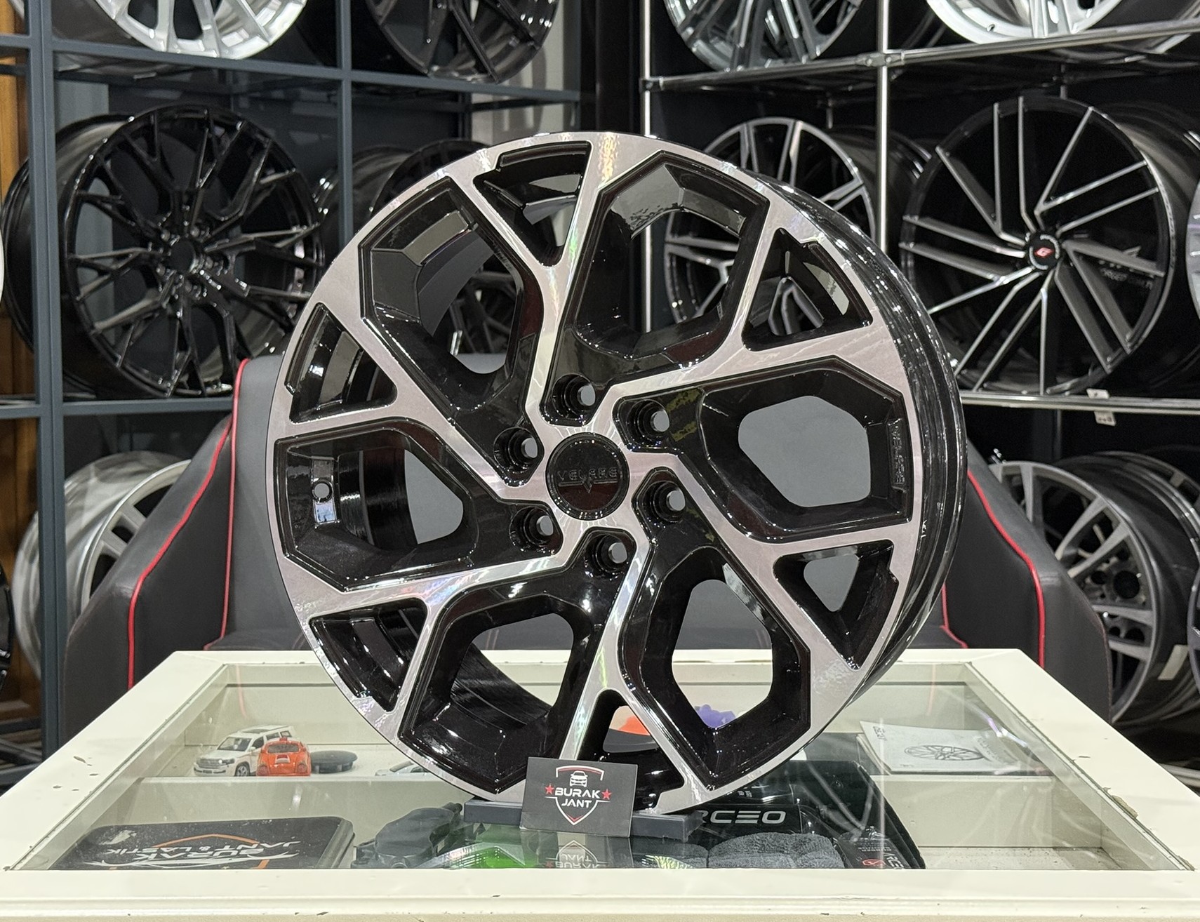 18 İNÇ 6X120 YENİ VW TRANSPORTER BLACK DİAMOND VELARE JANT MODELİ (4ADET) - Görsel 3