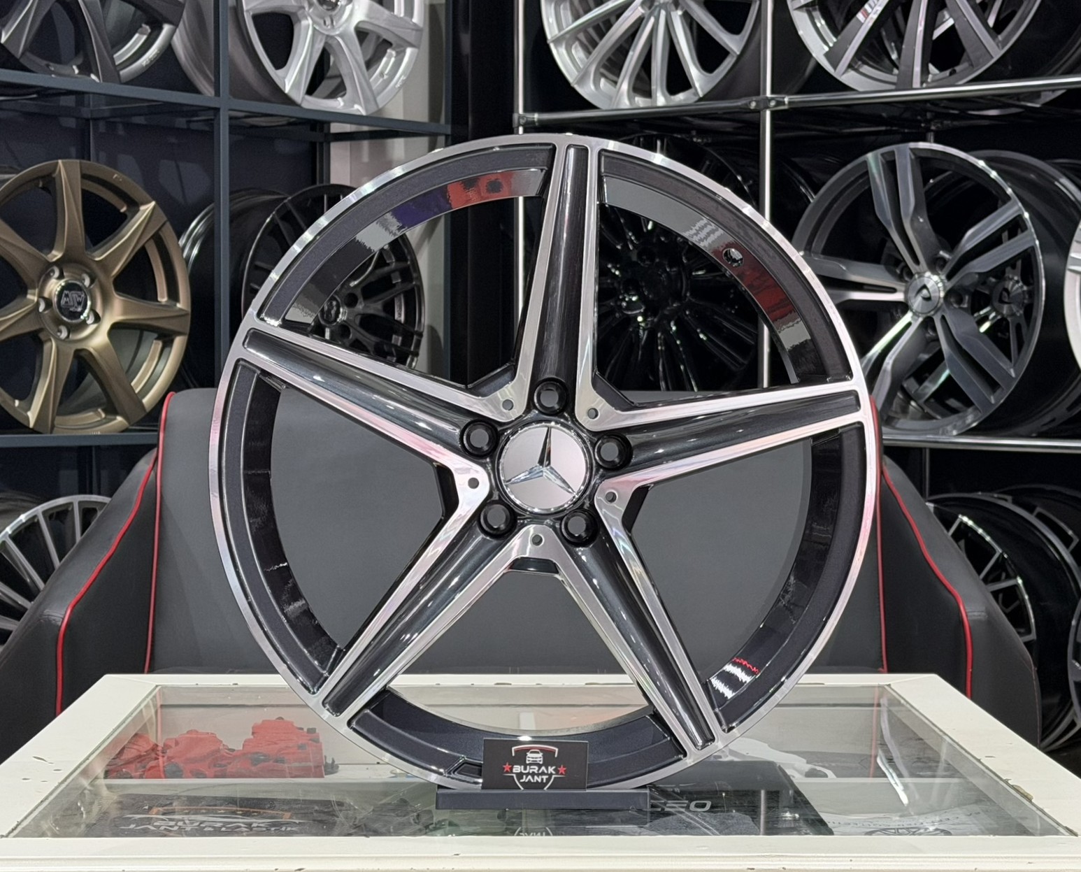 19 İNÇ 5X112 TİTAN DİAMOND ÖN ARKA MERCEDES C180 C200 AMG JANT MODELİ (4ADET)