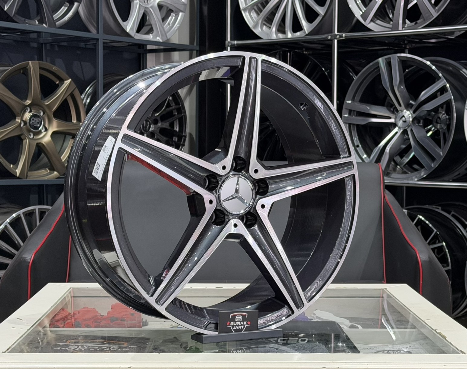 19 İNÇ 5X112 TİTAN DİAMOND ÖN ARKA MERCEDES C180 C200 AMG JANT MODELİ (4ADET) - Görsel 2