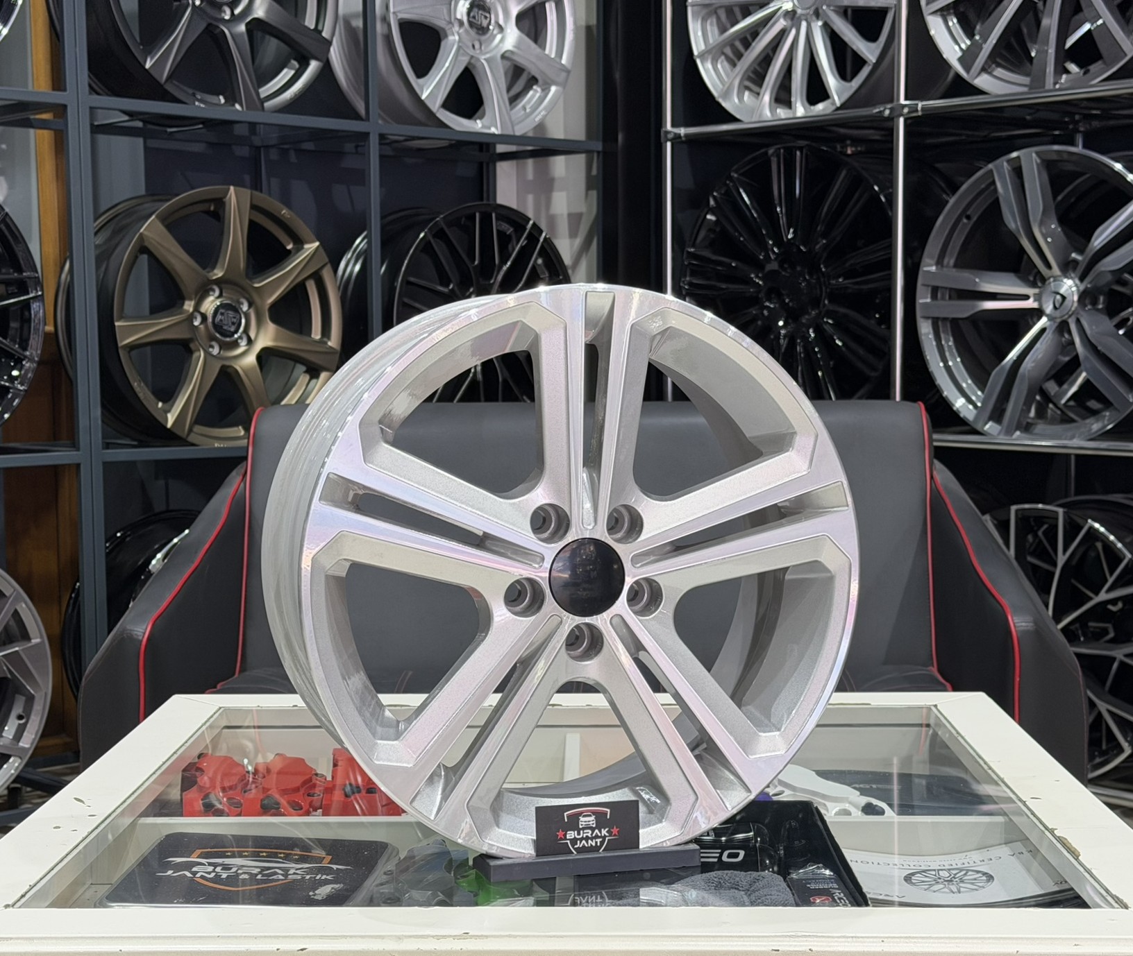 16 İNÇ 5X100 POLO İBİZA SCALA EGEA UYUMLU MALLORY SİLVER DİAMOND JANT MODELİ (4ADET) - Görsel 2