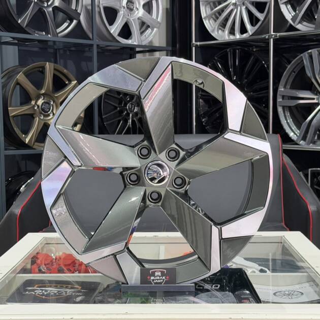 19 İNÇ 5X112 SKODA OCTAVİA SUPERB KODİAQ KAROQ GUNMETAL DİAMOND SPORTLİNE JANT MODELİ (4ADET)
