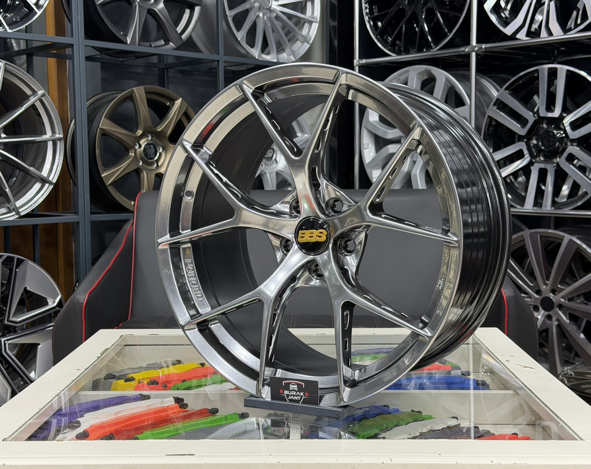 19 İNÇ 5X112 BBS FI-R EVO HAVA KANALLI FORGED HYPER BLACK JANT MODELİ (4ADET) - Görsel 3